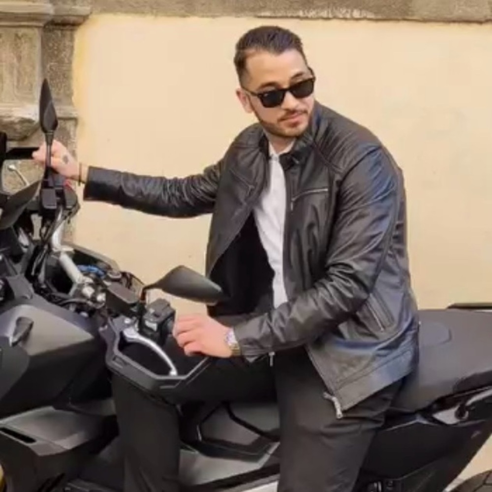 🇮🇹 NWT Florence Moon Men’s Leather Jacket from Italy - Picture 2 of 6